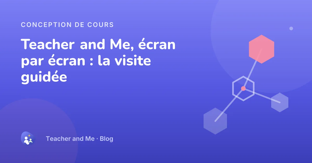 Parcours d'entraînement jalonné d'étapes et une étoile, illustration de couverture pour « Teacher and Me, écran par écran : la visite guidée »